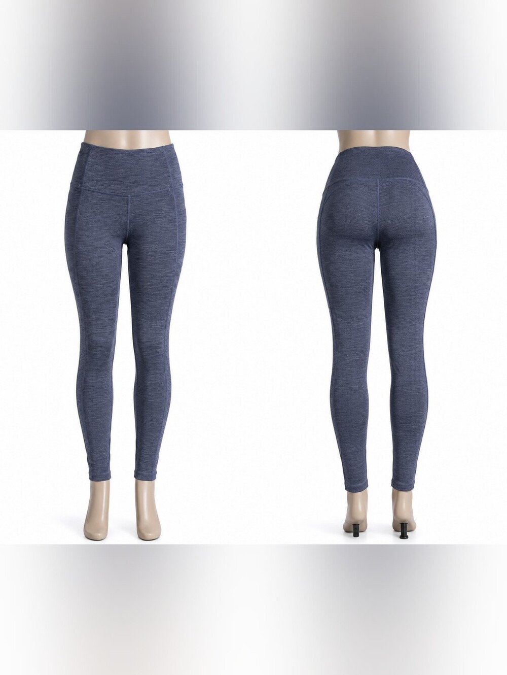 Mondetta Heathered Navy Blue High-Rise Jeggings